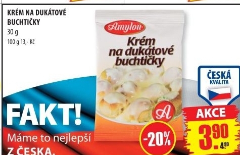 Krem na dukatove buchticky amylon