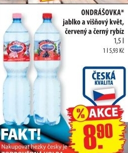 Voda ochucena ondrasovka