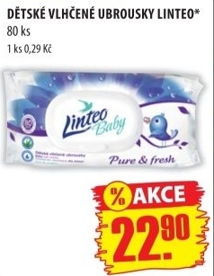 Ubrousky vlhcene detske baby linteo