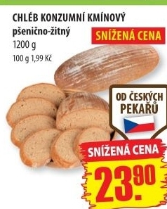 Chleb konzumni kminovy