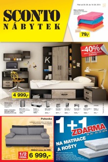 akční leták Sconto nábytek 5.8.2015-18.8.2015