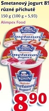 Jogurt smetanovy ochuceny kunin