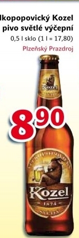 Pivo svetle vycepni 10 velkopopovicky kozel