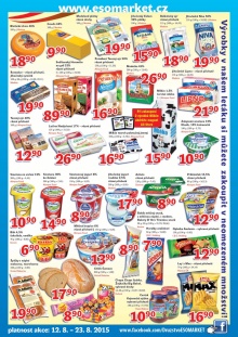 akční leták ESO MARKET 12.8.2015-23.8.2015