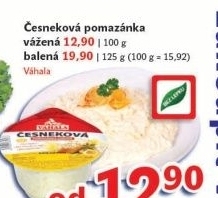 Pomazanka cesnekova vahala