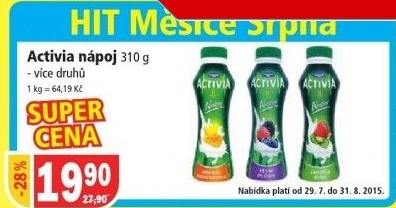Napoj jogurtovy activia danone