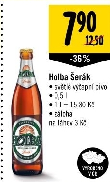 Pivo svetle vycepni serak holba