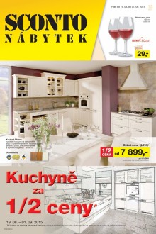 akční leták Sconto nábytek 19.8.2015-1.9.2015