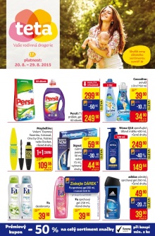 akční leták Teta drogerie 20.8.2015-29.8.2015