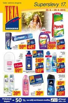 akční leták Teta drogerie 20.8.2015-29.8.2015