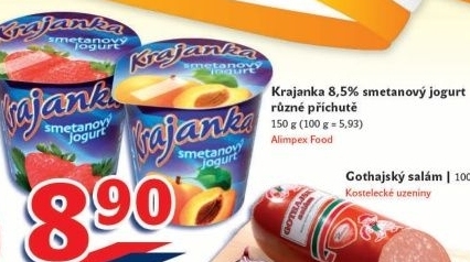Jogurt smetanovy ochuceny krajanka