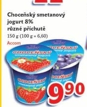 Jogurt smetanovy ochuceny chocensky