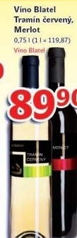 Vino tramin cerveny vinarstvi blatel