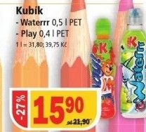 Voda ochucena waterrr kubik