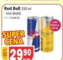 Napoj energeticky red bull