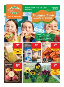 akční leták Globus 27.8.2015-2.9.2015