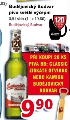 Pivo svetle vycepni b classic budweiser budvar