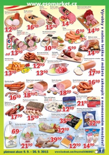 akční leták ESO MARKET 9.9.2015-20.9.2015