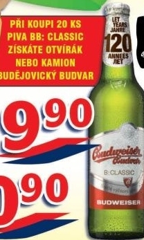 Pivo svetle vycepni b classic budweiser budvar