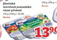 Pomazanka tvarohova madeta