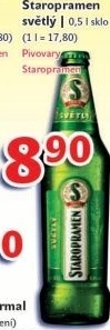Pivo svetle vycepni 10 staropramen