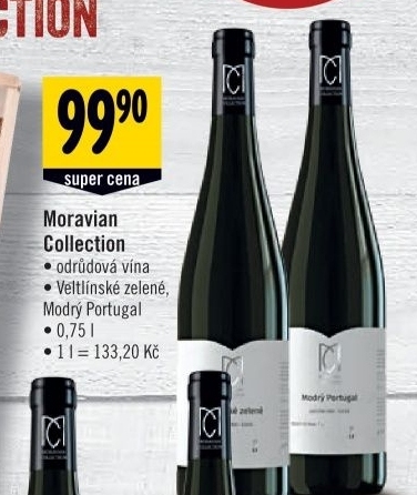 Vino veltlinske zelene moravian collection