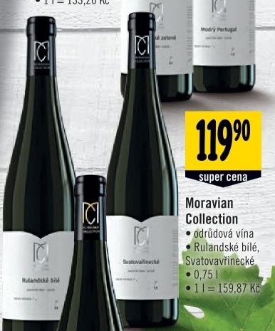 Vino rulandske bile moravian collection
