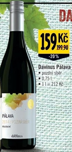 Vino palava davinus pozdni sber