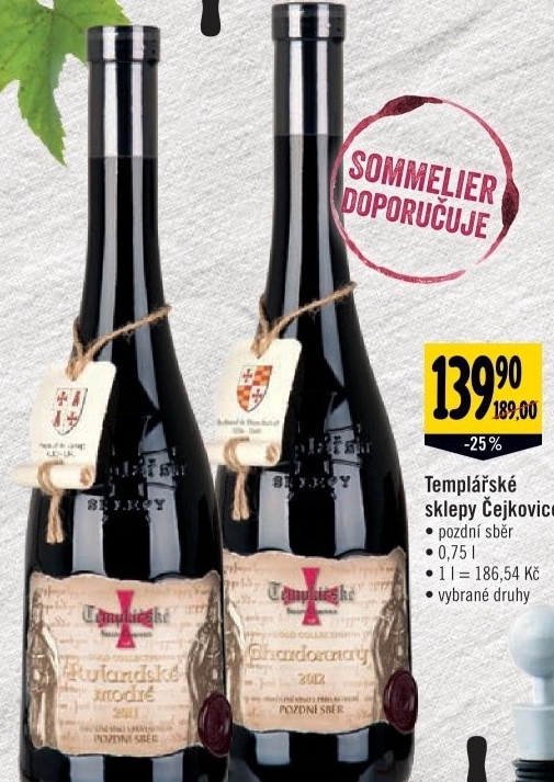 Vino templarske sklepy cejkovice pozdni sber