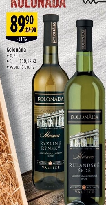 Vino vinarstvi kolonada valtice
