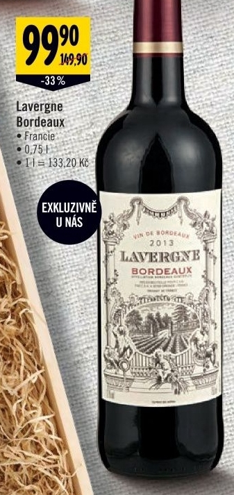 Vino cervene bordeaux chateau lavergne