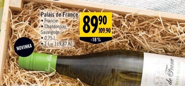 Vino chardonnay palais de france
