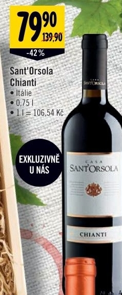 Vino chianti sant orsola