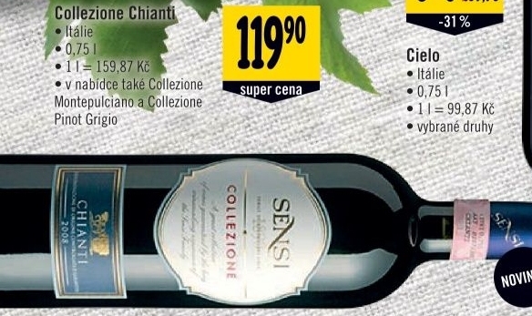 Vino chianti sensi collezione