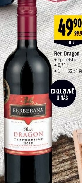 Vino red dragon berberana
