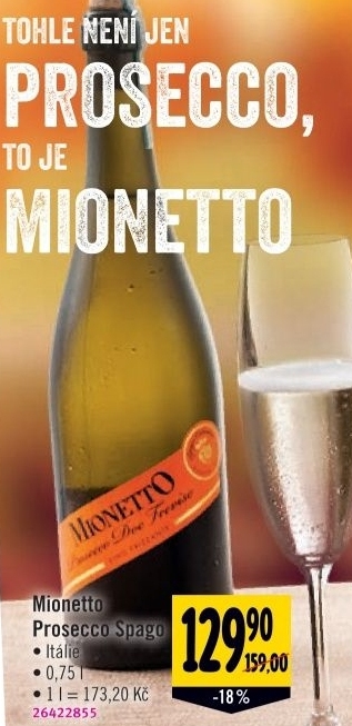 Sekt spago prosecco doc mionetto