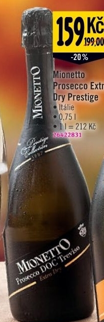 Sekt extra dry prosecco prestige mionetto