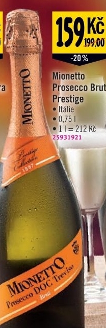 Sekt brut prosecco doc prestige mionetto