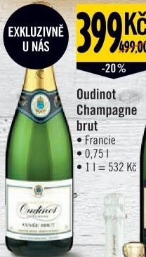Sekt brut cuvee oudinot