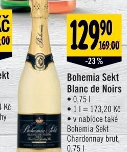Sekt brut blanc de noirs bohemia sekt