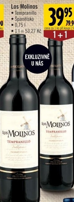 Vino tempranillo los molinos