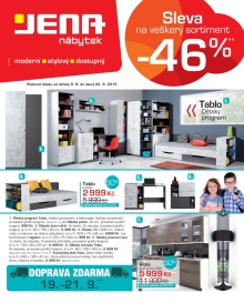 akční leták Jena nábytek 9.9.2015-22.9.2015