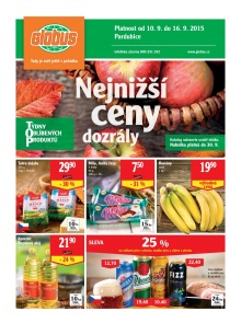 akční leták Globus 10.9.2015-16.9.2015