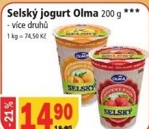 Jogurt selsky ochuceny olma