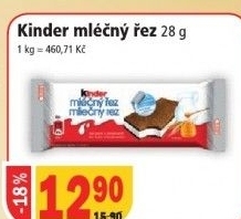 Rez mlecny kinder