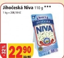 Syr niva jihoceska 50 madeta