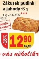 Rolka jahodova s pudinkem