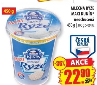 Ryze mlecna maxi kunin