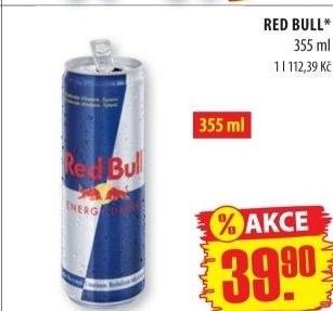 Napoj energeticky red bull
