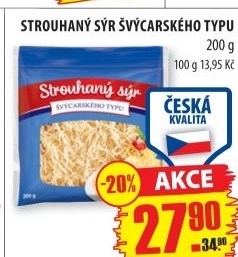 Syr svycarskeho typu strouhany
